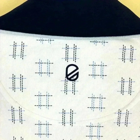 Extracurricular White/Navy “Palm Beach” Short Sleeve Lightweight Men Polo Size2X - Picture 13 of 16